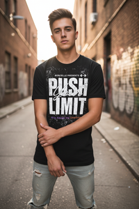 Black T-shirt with Push Your Limit Design
