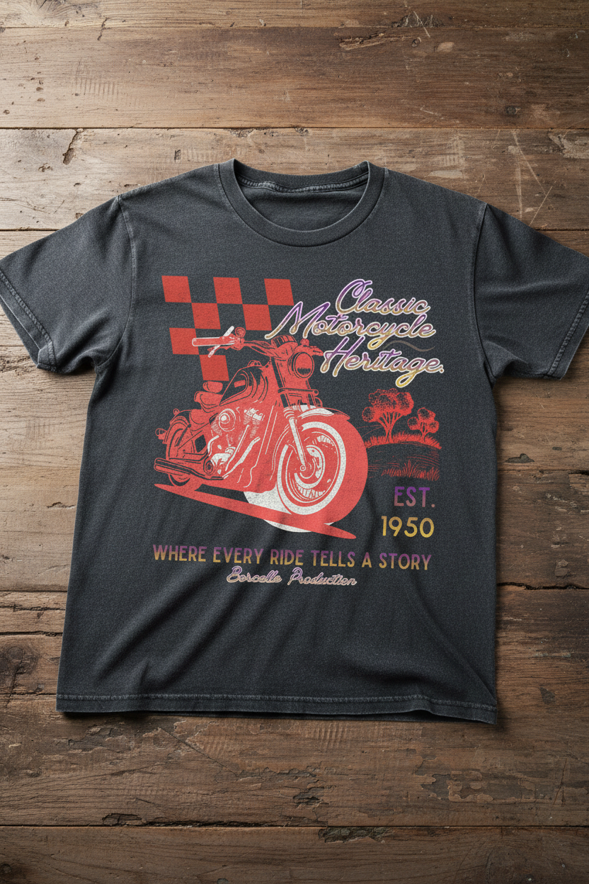 Classic Motorcycle Grey T-shirt