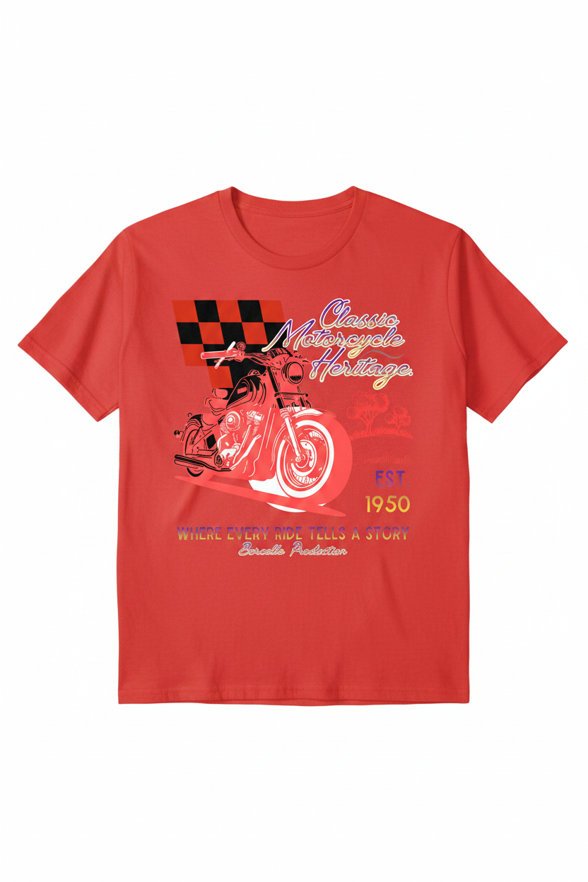 Classic Motorcycle Red T-shirt