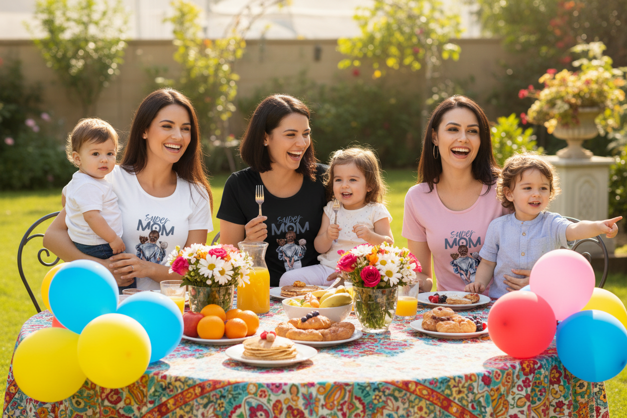 Group brunch shot