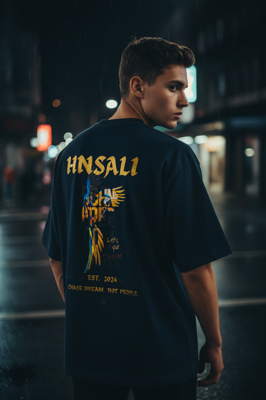 HNSALI Black Tee Back Model