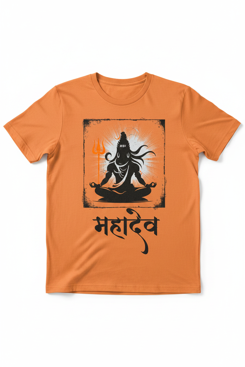 Mahadev Saffron T-shirt