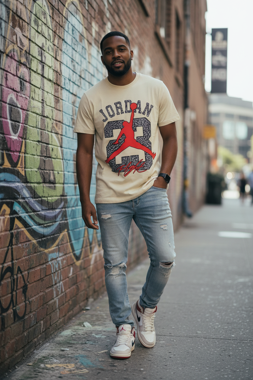Male model streetwear