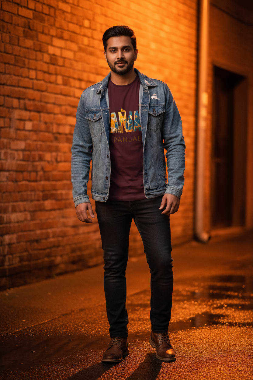 Maroon tee urban