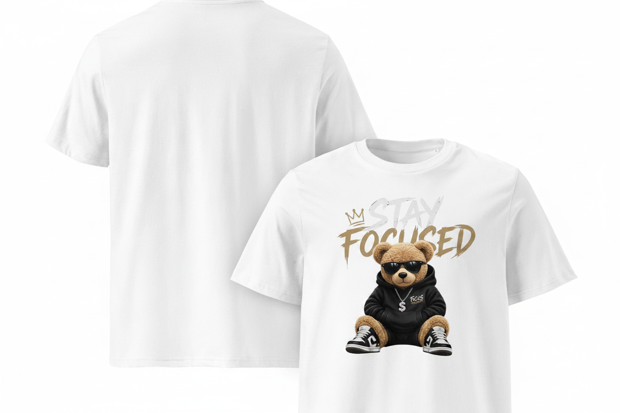 Stay Focused Tee – White