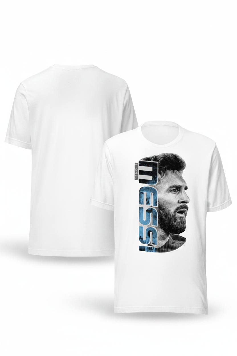 White Messi T-Shirt Mockup